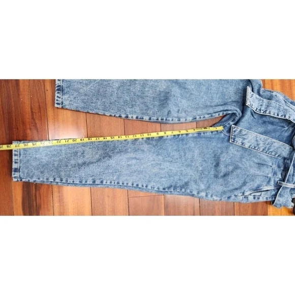 Sezane Alvin Jeans Slouchy High Rise Jeans 100%Cotton in Light Vintage Washed